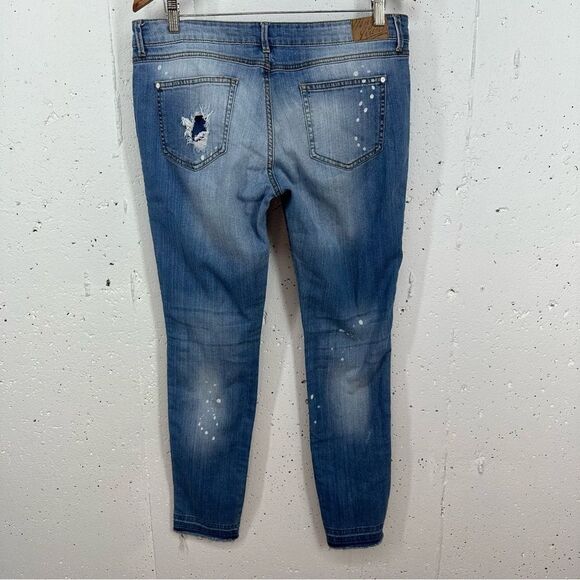 MNG Mango Women’s size 12 Arizona Super Slim Distressed Jeans - Picture 5 of 13